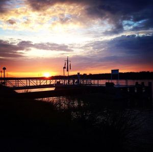 Scenic view of sunset over sea