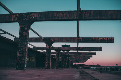Low angle view of bridge against sky