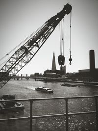 Cranes at construction site