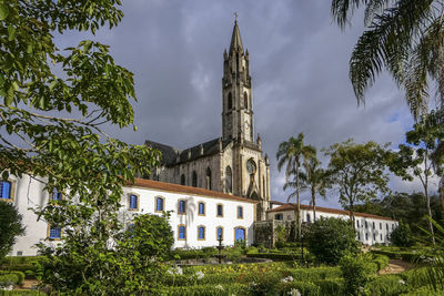 Low angle view of church against sky