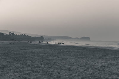 The beach scenes