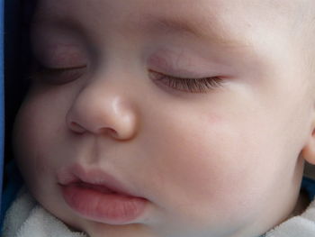 Close-up of baby girl