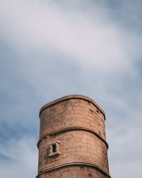 Low angle view of tower against sky