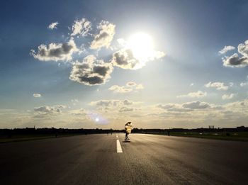 View of tempelhofer feld against sky on sunny day