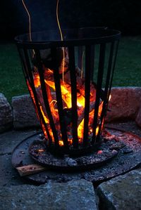 Close-up of burning fire