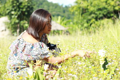 Woman in a field