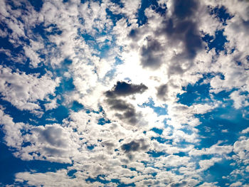 Low angle view of clouds in sky