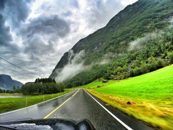 Road passing through mountains