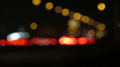 Defocused lights at night