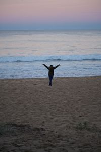 Full length of seagull flying over sea