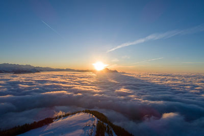 Scenic view of cloudscape against sky during sunset