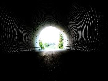 View of empty tunnel