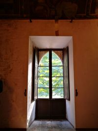 Close-up of window at home