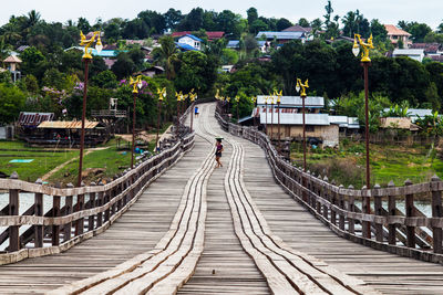 This is longest wooden bridge in thailand, at sangkhlaburi