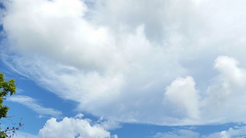 Low angle view of cloudy sky