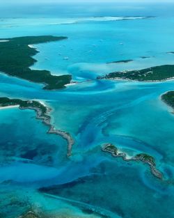 Aerial view of sea against sky
