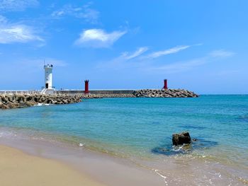 Scenic view of sea against sky