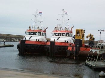 Boats in harbor