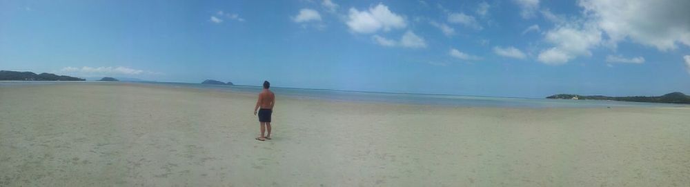 Silhouette of people on beach