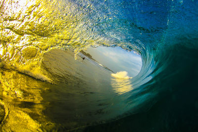 View from inside a wave