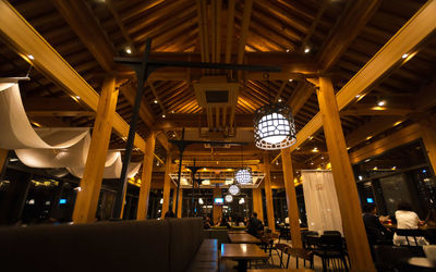 Empty chairs in restaurant