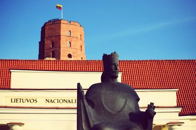 Low angle view of statue