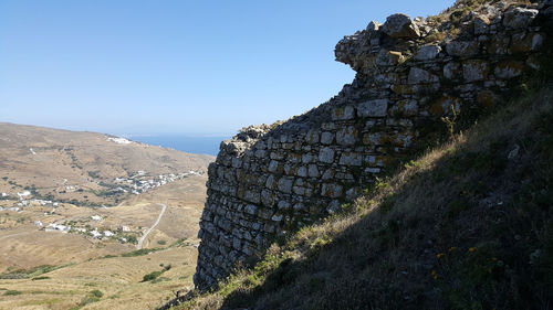 Low angle view of fort against sky