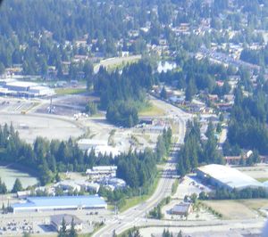 High angle view of residential district