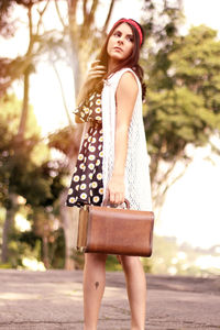 Rear view of young woman