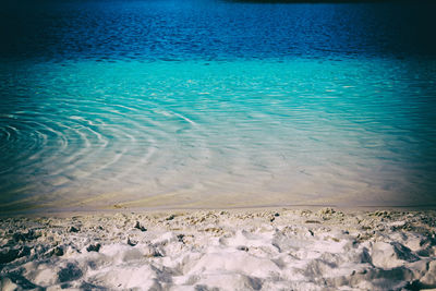 High angle view of beach