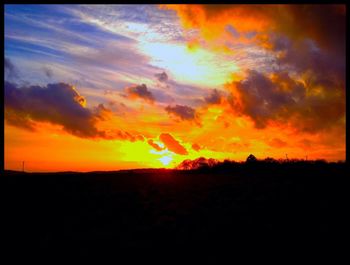 Sunset over landscape