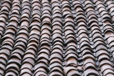 Full frame shot of roof tiles