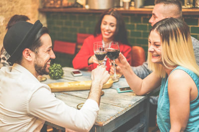 Group of people at restaurant