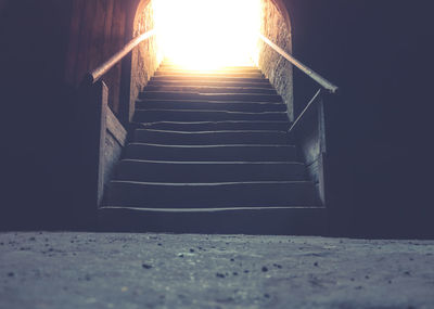 High angle view of staircase