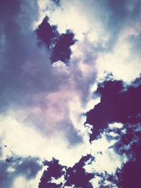 Low angle view of cloudy sky