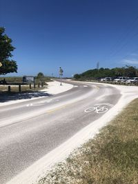 View of road against clear sky