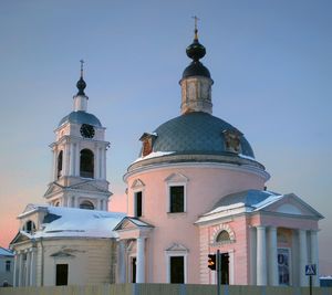 Low angle view of cathedral against clear sky