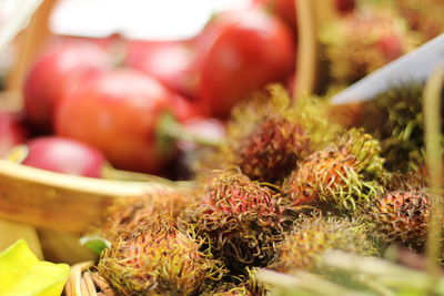 Close-up of fruits for sale in market