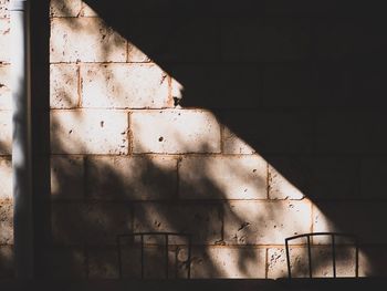 Close-up of shadow on wall