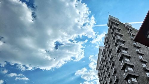 Low angle view of tower against sky