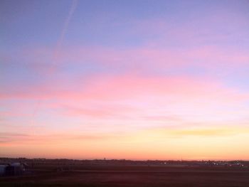 Scenic view of pink against sky during sunset