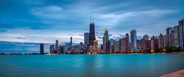 View of city at waterfront ,chicago city,usa