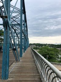 Bridge over footbridge against sky