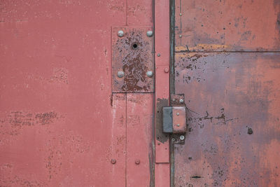 Full frame shot of rusty metal door