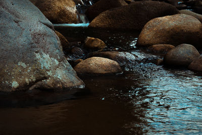 Rocks in sea