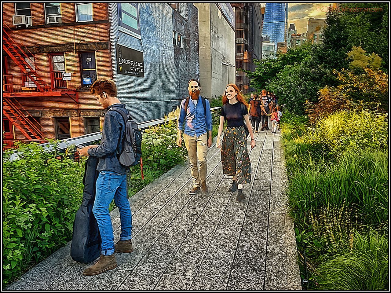 walking, full length, building exterior, architecture, built structure, togetherness, real people, day, outdoors, adult, leisure activity, men, city, women, people, young women, young adult, tree, adults only