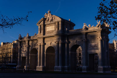 Low angle view of historical building