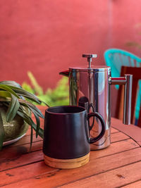 Close-up of coffee on table