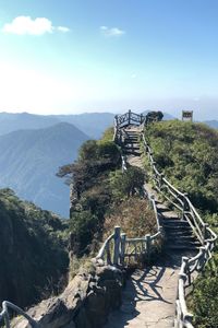 Scenic view of mountain against sky