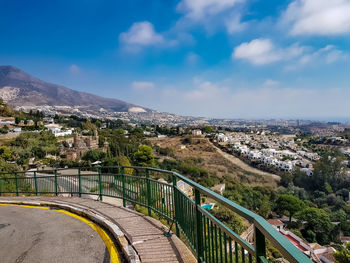 Panoramic shot of townscape against sky